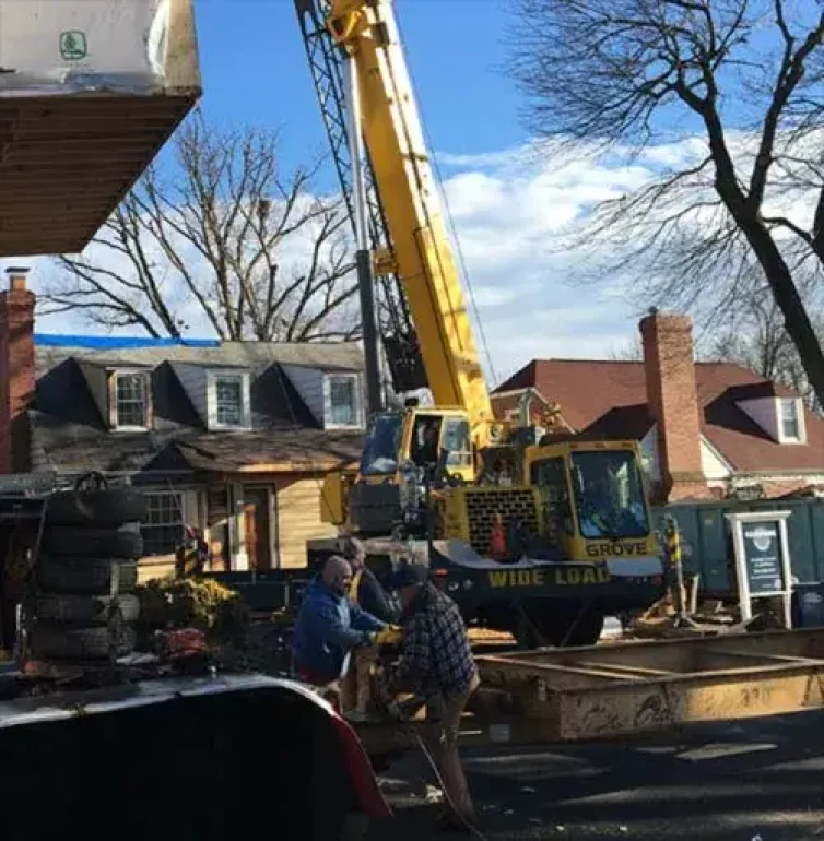 Modular Addition being lifted by crane