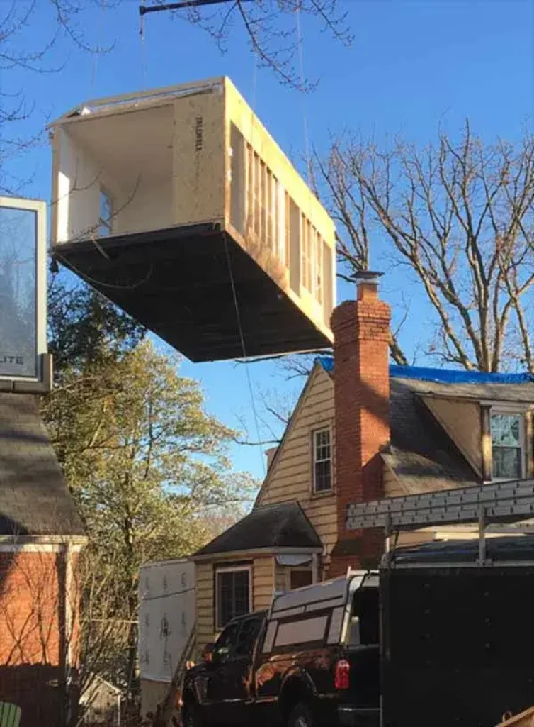 Falls Church Carbide Construction Modular Addition on Crane