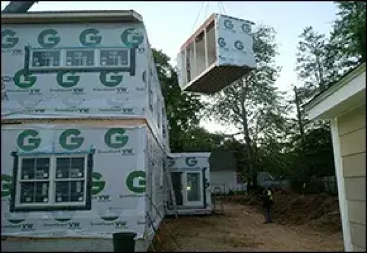 New Modular Home Alexandria VA Being Lifted