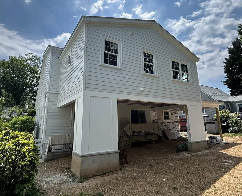 dogwood-project-during-construction-siding-on Completed Falls Church Panelized Addition